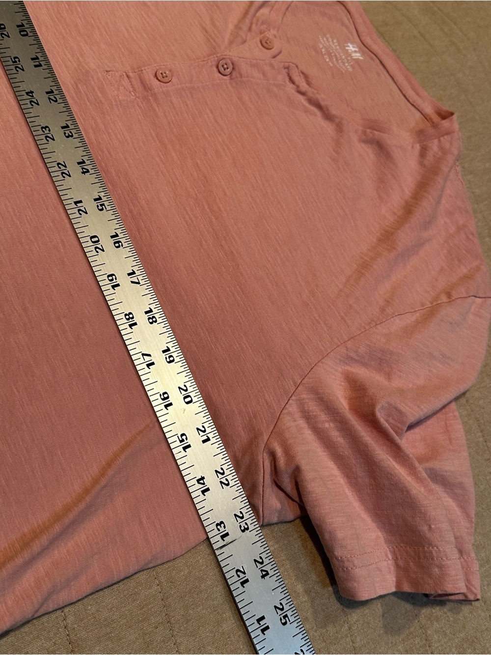 H&M Mauve Ribbed Henley Top - Picture 10 of 10